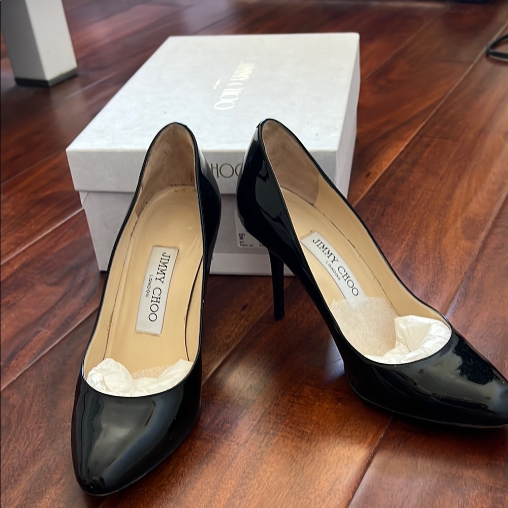 Jimmy Choo Black Patent Leather Heels